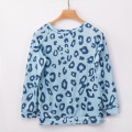 Wholesale Fashion New Style Women Leopard Knit Pullover Sweater Round Neck and Long Sleeves Hoodie